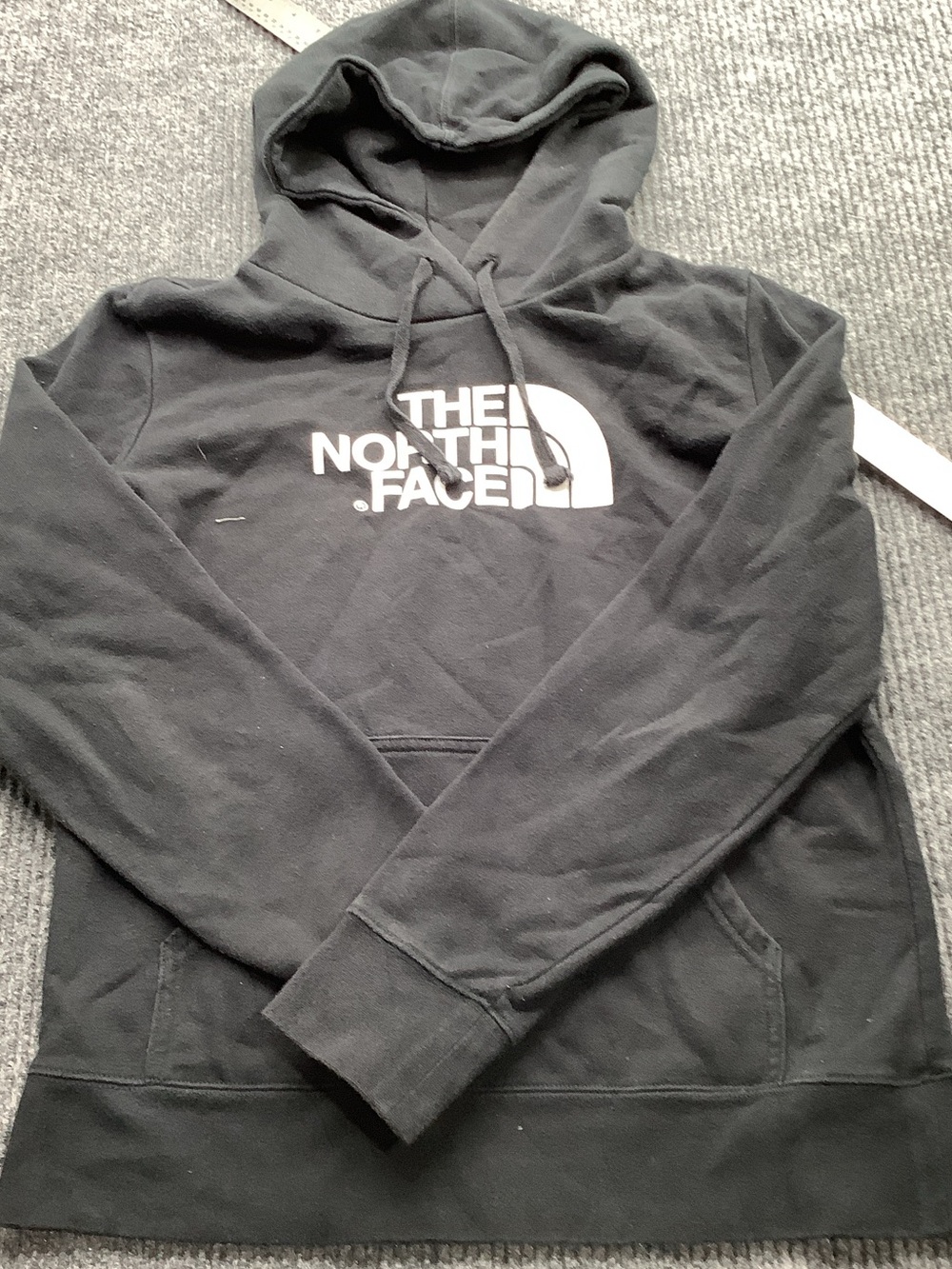 The North Face Black Hoodie with White Logo